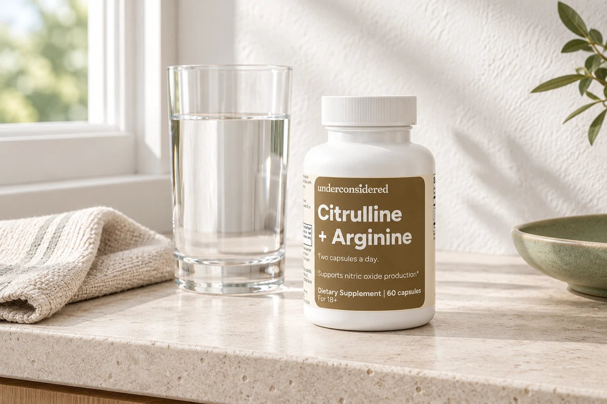 Citrulline + Arginine in a quiet daily-routine photograph